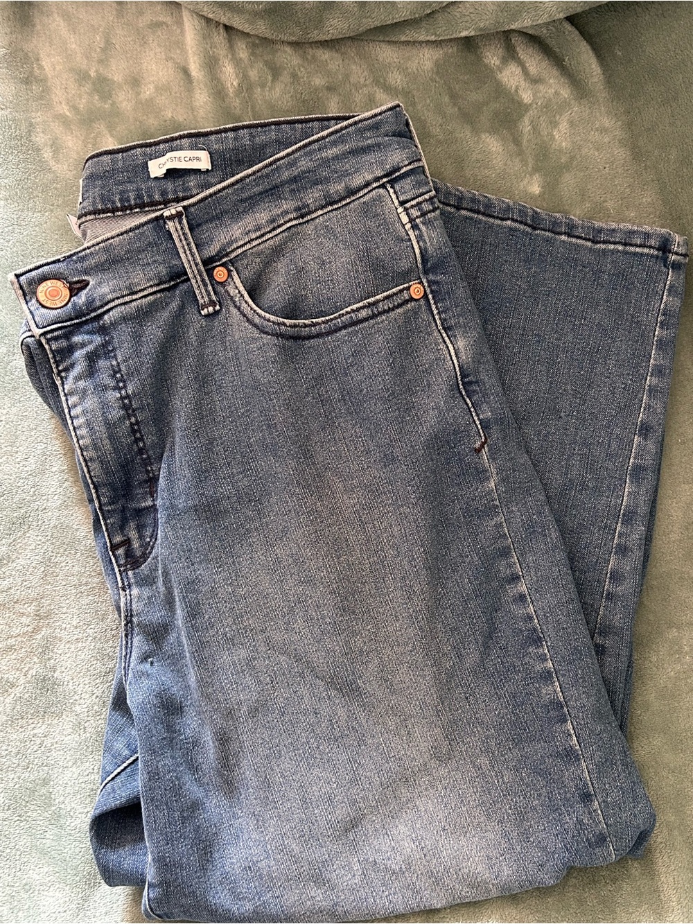 Nine West Classic Blue Women's Capri Straight-Leg Jeans